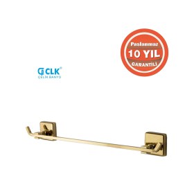 Resim Çelik Banyo Paslanmaz Pirinç 50 Cm Kumru Uzun Havluluk 50 Cm Altın Gold 