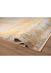 Resim Art At001s Sarı Halı Modern Desen Triko Akrilik Viskon Boyama Yüksek Sıklık Ipek Serisi-757 Sarı 