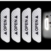 Resim Wenchang Shop C Beyaz Kapı Güvenlik Çarpışma Uyarı Yansıtıcı Stickerlar Açık Stickerlar Uzun Mesafe Yansıtıcı Dekoratif Stickerlar (Yurt Dışından) 