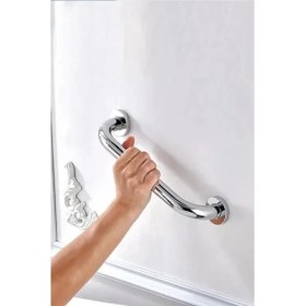 Resim Hakay 40 cm Krom Kaplama Yaşlılar ve Engelliler Için Güvenli Tutunma Barı 