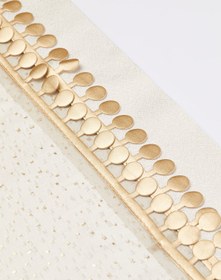 Resim Krem Gold Aksesuarlı Püsküllü Runner - Krem 