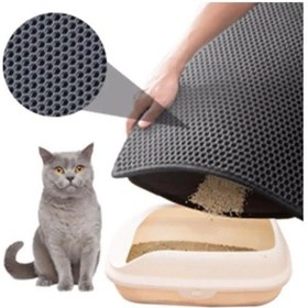 Resim Perfect Elekli Kedi Kumu Paspası Gri 60X40 cm 