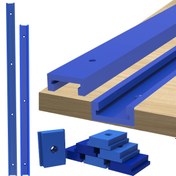 Resim 50/60cm T30 Raylar - Alüminyum T-ray, T-Sürücü T Yuvası Dikey Kesme Rayı Jig - Ahşap İşleme Standart Dikey Kesme Ölçüsü Kılavuzu Kanalı için İş Masa Testere Rota Masa DIY Araçları 