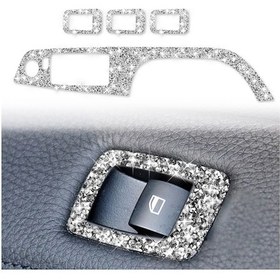 Resim Bmw 3 Serisi E90 / 320i / 325i 2005-2012 Araba Cam Kaldırma Paneli 37.8cm Elmas Dekoratif Etiket, Sol Sürücü 1 Adet 