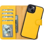 Resim Plm Iphone 14 Uyumlu Deri Cüzdanlı Kılıf Mwwn Fl12 Sarı 