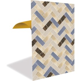Resim Tink Kendinden Yapışkanlı Renkli Balık Sırtı Mermer Desenli Pvc Panel 41 x 62 cm (4 Adet) 1 M² 