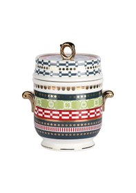 Resim Lucky Art Lancelot Bone Kulplu Kavanoz 16cm Kırmızı 