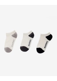 Resim Skechers 3'lü Paket Colortips Bilekli Çorap Büyük Erkek Çocuk Beyaz Sk2520136-3474 
