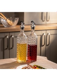 Resim Porsima Dhz90116-2 2li Sızdırmaz Kapaklı Cam Yağlık Sirkelik Yağdanlık 500ml 