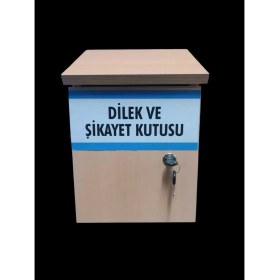 Resim Panda 37X24X16 Kilitli Ahşap Dilek ve Şikayet Posta Kutusu 