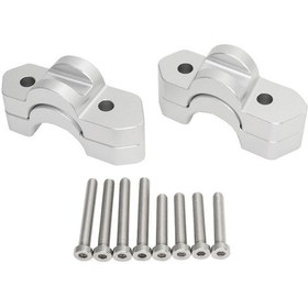 Resim Padalink Bmw R1300 Gs İçin Aluminyum Motosiklet Direksiyon Kol Yükseltici Adaptörü - Ergonomik Konfor, Konforlu Sürüş, Gümüş, Çift Adet 