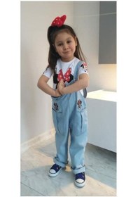 Resim Modavals Mınnıe & Mıckey Tulum Kardeş Kombin Mınnıe Bahçıvan Tulum & Tshırt Mavi 