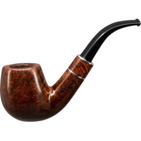 Resim Şahin Üç Yıldız 410 9mm. Filtreli Ebonit Saplı Pipo 