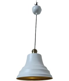 Resim Dylight Retro Metal Eskitme Duylu Beyaz Içi Gold Tekli Sarkıt Avi 
