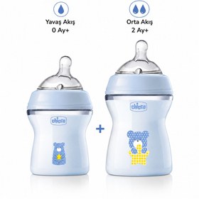 Resim Chicco Mavi Biberon Seti 150 ml + 250 ml PP 