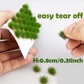 Resim 32 topak/paket plastik bitki model malzemesi, Statik Çim Tüyleri Manzarası Model Seti Reçine Statik Peyzaj Sahte Yosun Çimi için Tren Manzaralı Demiryolu Yapay Çim Modelleri 