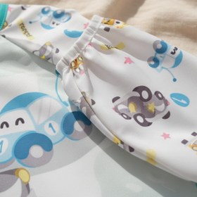 Resim Babydonat Minidrive Araç Desenli Uzun Kollu Sıvı Geçirmez Bebek Mama Önlüğü - 6-24 Ay Blw Uyumlu Leke Tutmaz A 