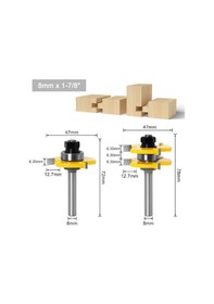 Resim Springsun Ahşap İşleme T Tipi Morfolu Bıçak - 3 Dişli, 8 Cm Saplı, Ahşap Birleştirme Ve Zemin Kesimi İçin İhracat Kalitesi 