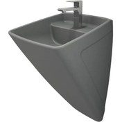 Resim Bocchi Firenze Asma Monoblok Lavabo, 48 Cm, Mat Gri 1082-006-0126 