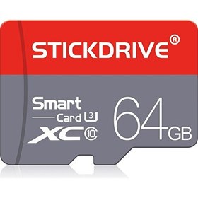 Resim Stickdrive 64GB U3 Kırmızı ve Gri Tf (Mikro Sd) Hafıza Kartı (Yurt Dışından) 
