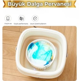Resim 11 Litre Portatif Mini Çamaşır Makinesi Beyaz Renk 