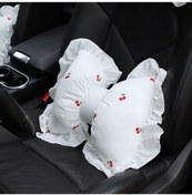 Resim Yay Araba Kafası Yastık Araba Koltuğu Boyun Yastık Rahat Pamuk Araba Malzemeleri, Renk: Kiraz Bel Yastık, Size:cherry Lumbar Pillow 