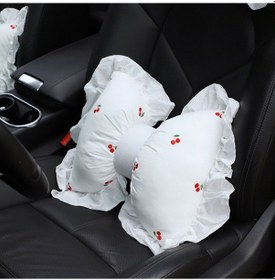 Resim Yay Araba Kafası Yastık Araba Koltuğu Boyun Yastık Rahat Pamuk Araba Malzemeleri, Renk: Kiraz Bel Yastık, Size:cherry Lumbar Pillow 