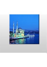 Resim İstanbul Köprü Ve Camii Kanvas Tablo 200x200cm 