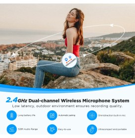 Resim Saramonic BLINK500 Prox B3 Mikrofon Bağlantısı Kablosuz OLED Iphone/ipad, 2,4 Ghz Ios Mikrofon Bağlantısı Kablosuz Şarjlı Cae Youtube/vlog/yayın Için 