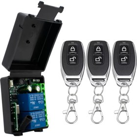 Resim Quartz Realm 433MHZ Kablosuz Uzaktan Kumanda Anahtarı Ac 85-256V Röle Garaj Kapıları, Perdeler, Aydınlatma Için 2ch Alıcı Modülü (Yurt Dışından) 