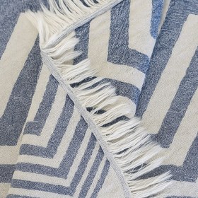 Resim %100 Pamuk Doğal Ultra Yumuşak Silverlyne Linea Peştamal - Mavi / Standart 