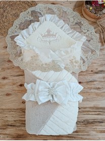 Resim Tomuycuk Kışlık Prizma Bebek Kundağı Unisex Bebek Dış Kundak Battaniyesi Hastane Çıkışı Kundak Battaniye 
