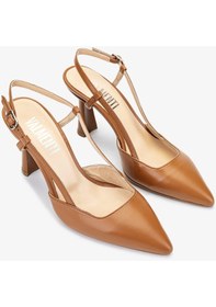 Resim Valmenti Zirkon Kadın Taba Hakiki Deri Topuklu Ayakkabı 453 2800 Bn Ayk Y24 Taba 