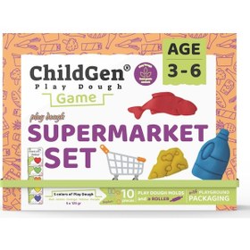 Resim Süpermarket Sahneli Oyun Hamuru Kutusu Çok Renkli 
