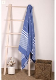 Resim Çizgili %100 Pamuk Soft Peştemal Banyo Plaj Havlusu 100x180 Cm 001 