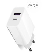 Resim Genel Markalar Turbo 50w Hızlı Şarj Aleti Uyumlutype-c 25w Hızlı Şarj Cihazı Usb 25 Watt Qc 3.0 Hızlı Şarj Adaptörü 