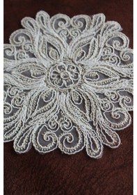 Resim 6 Adet Luxury Daisy Gold Krem Bardak Altlığı & Kokteyl Peçetesi 