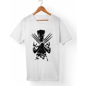 Resim Wolverine Logan Çocuk Beyaz T-Shirt 