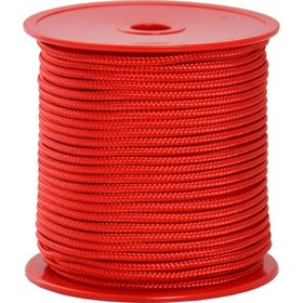 Resim 3,0 Mm Polyester Çok Amaçli Ip Halat - Kirmizi - 50 M. - Makarali 