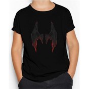 Resim Lucifer Black Wing Siyah Çocuk Tişört Siyah 