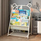 Resim 1 adet Ayı Kulak Şeklinde Resim Kitap Rafı, Çok Katlı Kitap ve Dergi Depolama Rafı, Bölümlü Depolama Rafı, Basit Zeminde Kitaplık ve Çeşitli Eşya Depolama Rafı, Çalışma, Yatak Odası ve Oturma Odası için 