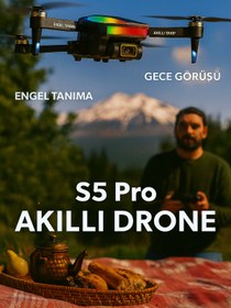 Resim Munico Akıllı Drone S5 Pro – 4K HD Kamera, Yüksek Batarya Kapasiteli, Kumandalı ve El Hareketi Kontrollü 