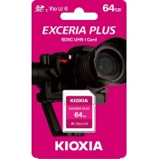 Resim Kıoxıa Excraı Plus 64 GB V30 U3 A1 Microsd Hafıza Kartı 