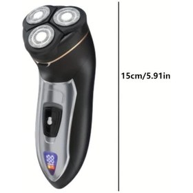 Resim Xuweiwei 2 İn 1 3d Yüzen Erkek Grey Tıraş Makinesi Ultra Temiz Led Ekran Ipx6 Type C Şarj Sakal Trimmer Yanak Tıraş Seti Baba Ve Sevgili Hediye 