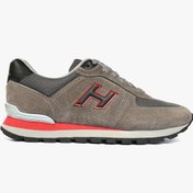 Resim Hammer Jack Peru Hakiki Deri Meet Gri-Kırmızı Erkek Spor Ayakkabı 