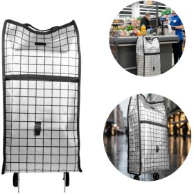 Resim K-Yonlineticaret Geniş Hacimli Tekerlekli Pazar Çantası Dayanıklı ve Ergonomik 