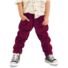 Resim Denokids Fitilli Kadife Bordo Erkek Çocuk Pantolon Renkli 
