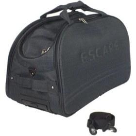 Resim Escape Esc-26 Ekose Kumaş Orta Boy Hostes Seyahat Çantası Lacivert 