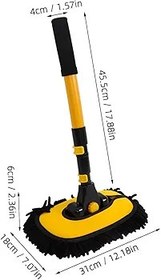 Resim ULTECHNOVO araba yıkama fırçası araba temizleme fırçası araba temizleme seti araç temizleme fırçası araba temizlik seti Araba için Duster dış temizliği için araba silgi toz silgi şönil Yellow 