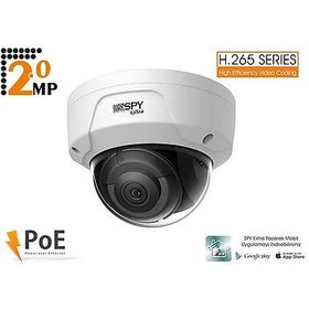 Resim SP-EX2121G0-I 2.0 MP 2,8 MM MP LENS 2 EXIR LED H.265 IR DOME IP KAMERA SES I/O 